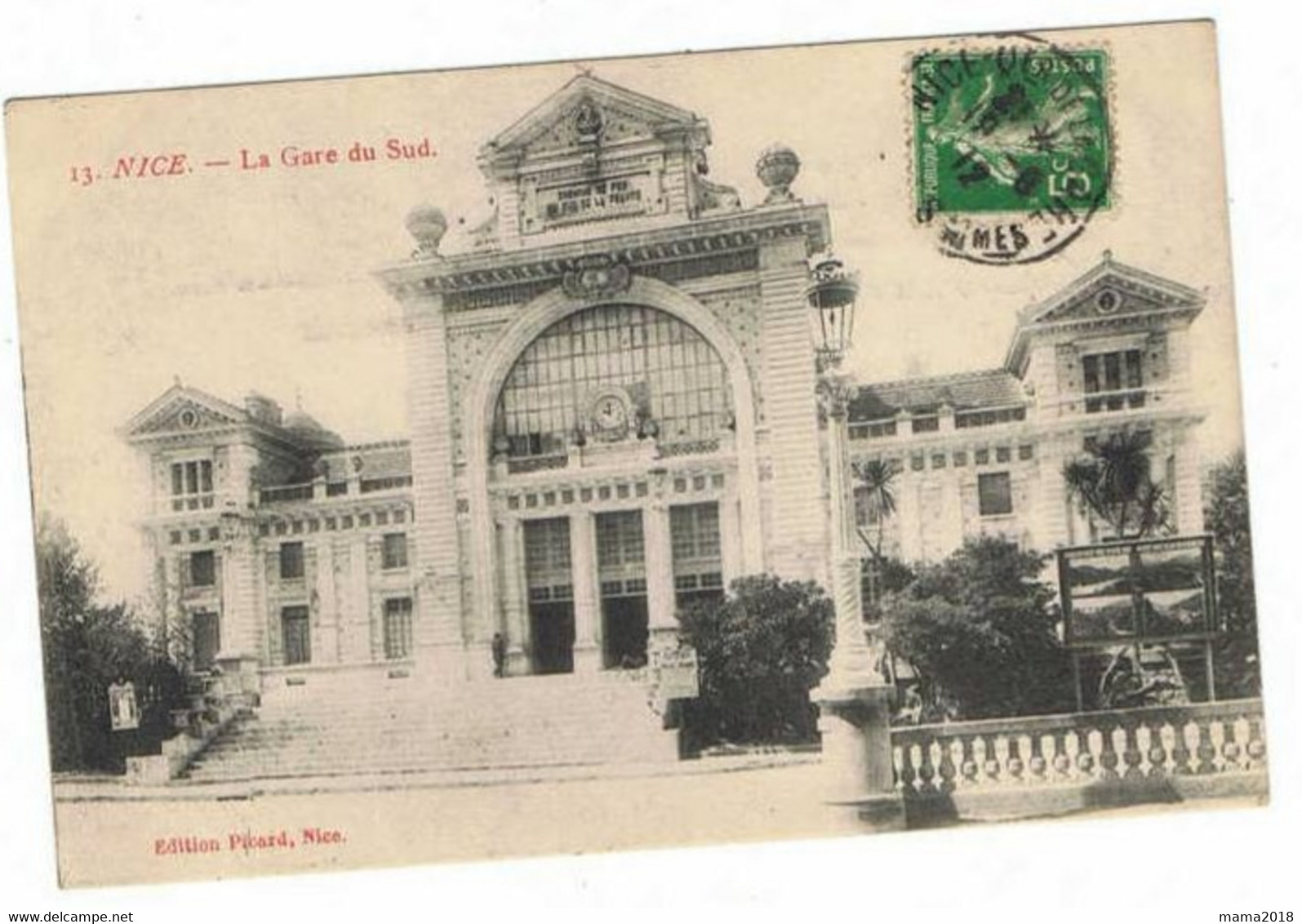 . NICE    Gare Du Sud   1912 - Treinverkeer - Station