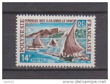 Polynésie Française YT 39 * : Pirogues - 1966 - Neufs