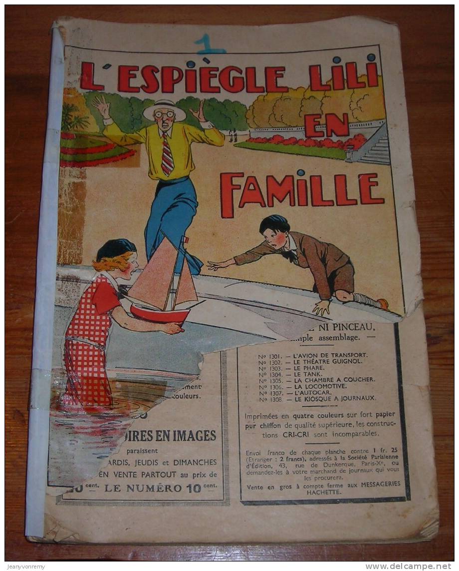 L´espiègle Lili En Famille - Par Jo. Valle - N°1 - 1935. - Lili L'Espiègle