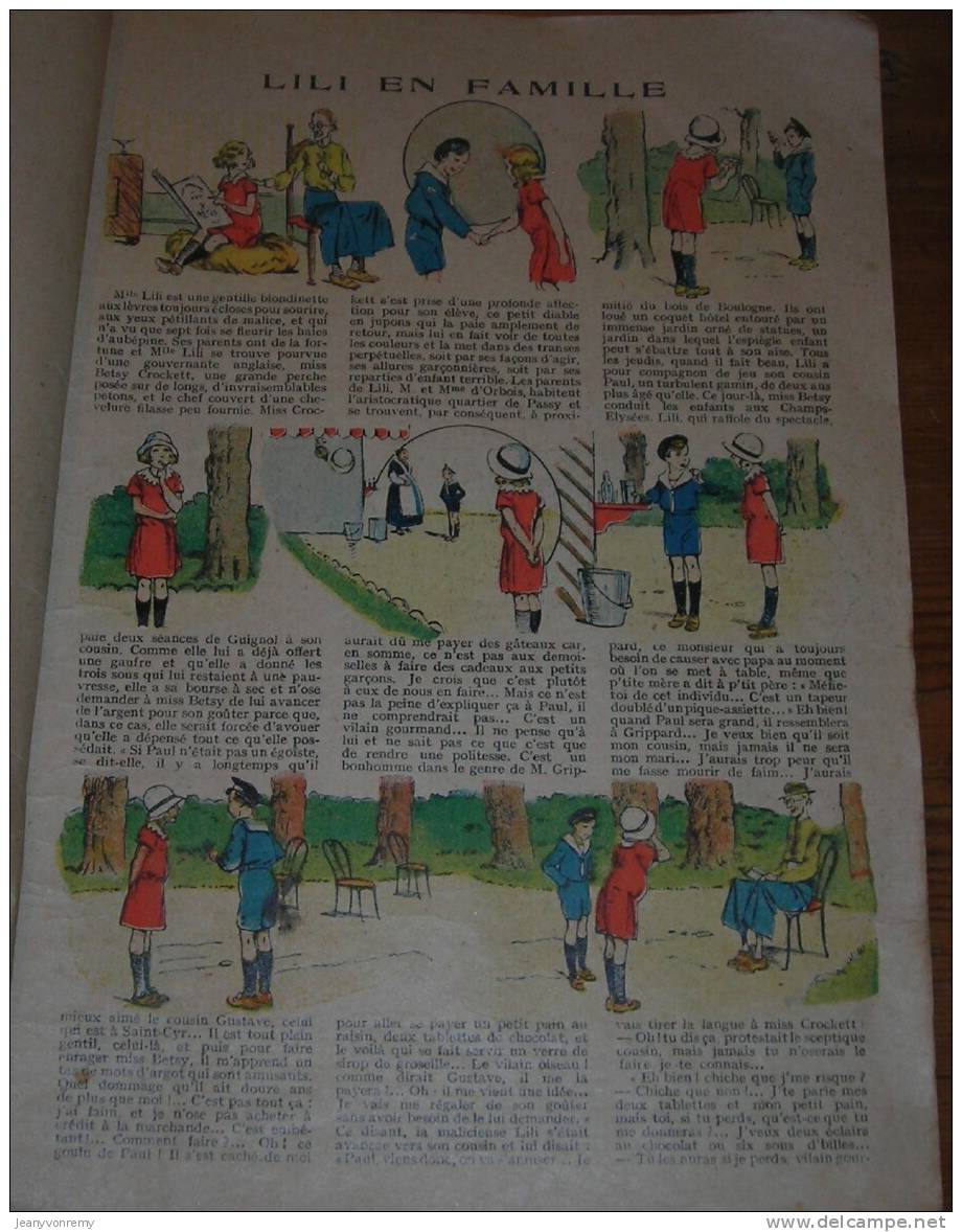 L´espiègle Lili En Famille - Par Jo. Valle - N°1 - 1935. - Lili L'Espiègle