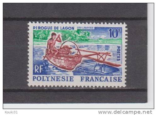 Polynésie Française YT 36 * : Pirogue à Balancier - 1966 - Neufs