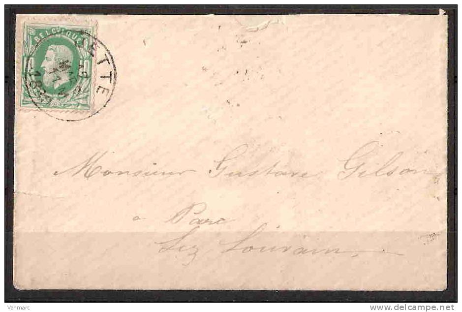 30 S/lettre De Jette. - 1869-1883 Leopold II