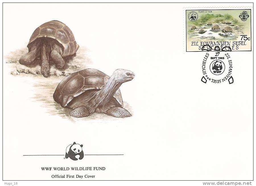 Zil Elwannyen 1985: FDC  Tortues  75c - Seychelles (1976-...)