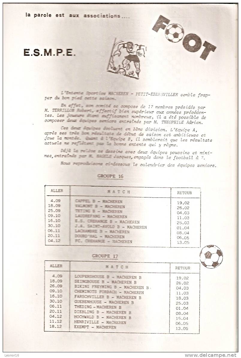 BULLETIN MUNICIPAL ** MACHEREN / PETIT EBERSVILLER 1983 ** 50 Pages Non Numérotées - Lorraine - Vosges