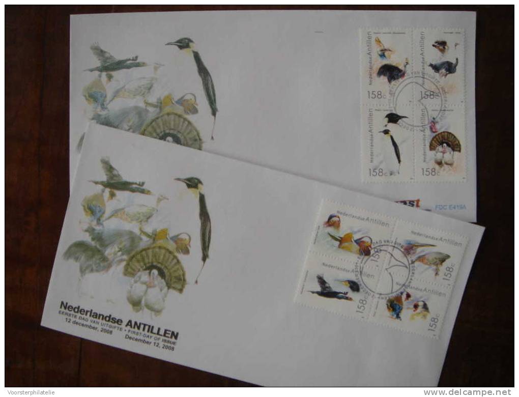 ANTILLES 2008 FDC E419AB BIRDS OISEAUX VOGELS BLANK - Curaçao, Antille Olandesi, Aruba