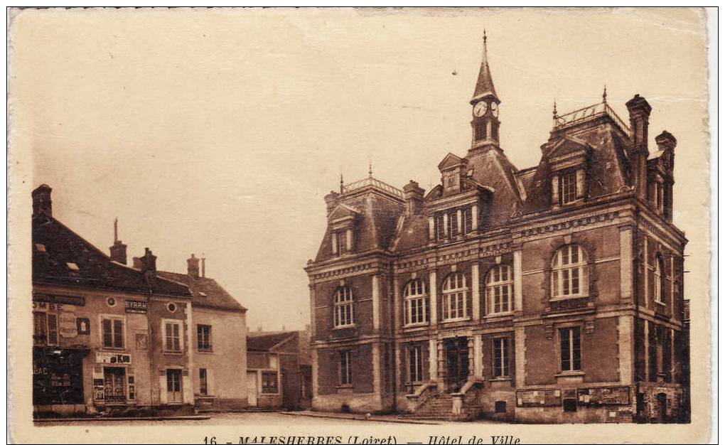 MALESHERBES.  HOTEL DE VILLE. - Malesherbes