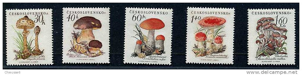 Tchécoslovaquie ** N° 984 à 988 - Champignons (1 P16) - Nuovi