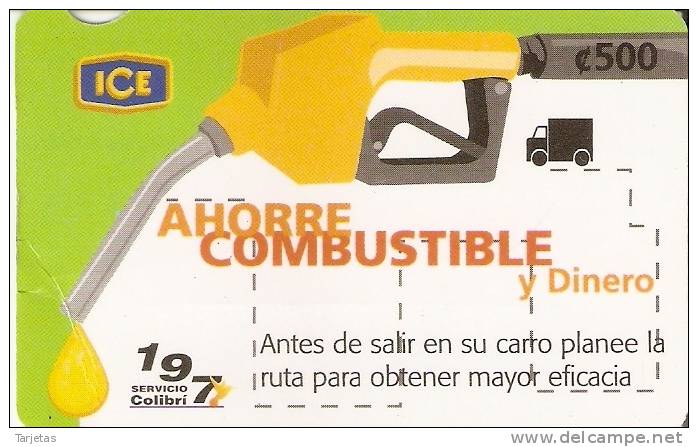 TARJETA DE COSTA RICA AHORRE COMBUSTIBLE C500 (tiene Alguna Pequeña Doblez) - Costa Rica