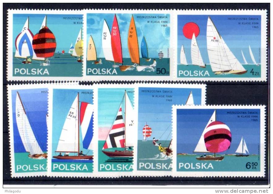 Pologne 1965, Championnat Du Monde De Yachting En Classe « Finn », 1440 / 1477** - Ski Nautique