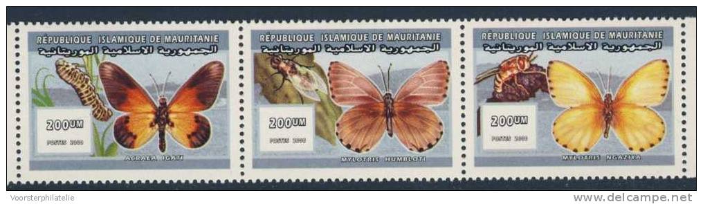 19 - MARITANIË 2001 BUTTERFLIES PAPILLON SCHMETTERLING VLINDERS MNH - Mauritanië (1960-...)
