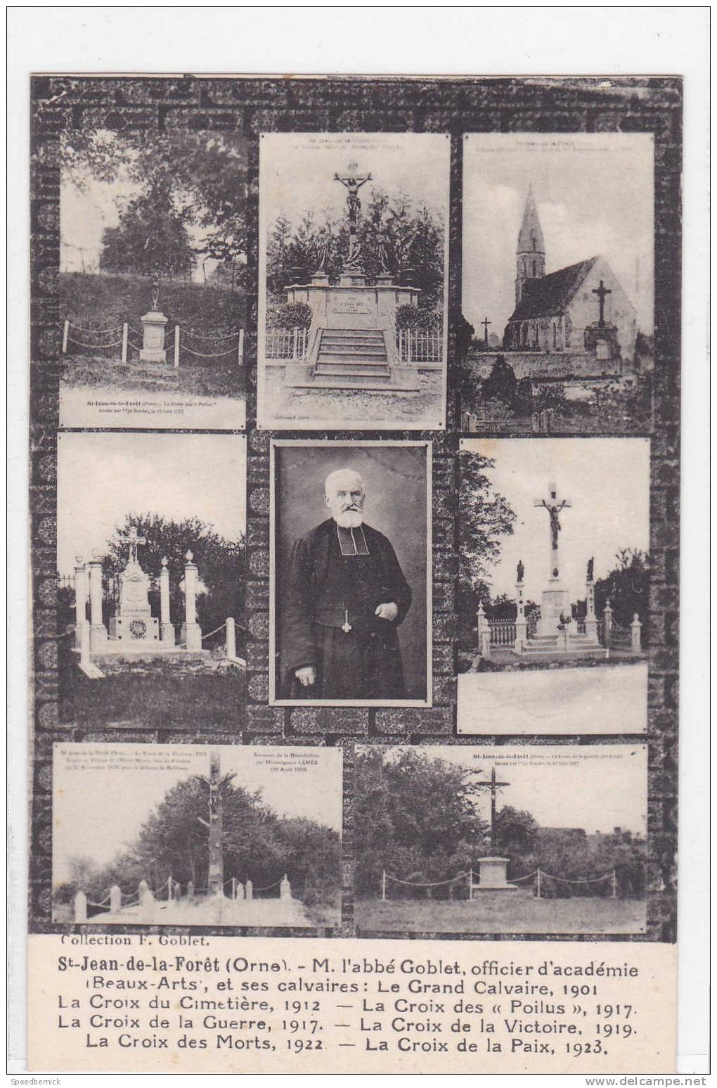 17275 SAINT JEAN Dl FORET(61 France) Abbé Goblet Ses Calvaires . Coll Gobelet -croix Calvaire - Monuments