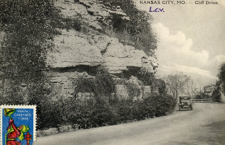 US Etats-Unis - Cliff Drive - KANSAS CITY , Mo -  Travelled In 1929 - Kansas City – Missouri