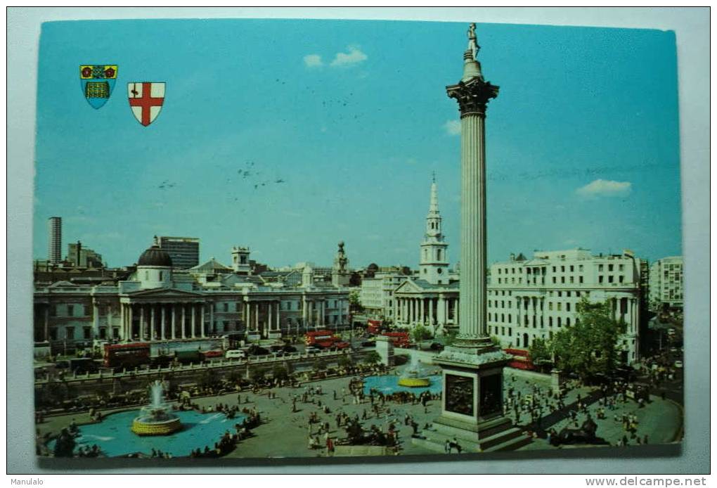 London - Trafalgar Square With National Gallery, Nelson's Column And St. Martin's In The Fields, - Trafalgar Square