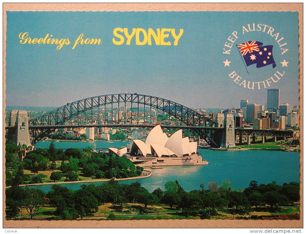 Sydney, Overlooking Farm Cove To The Sydney Opera House And Harbour Bridge, Brücke Bridge Pont - Sydney