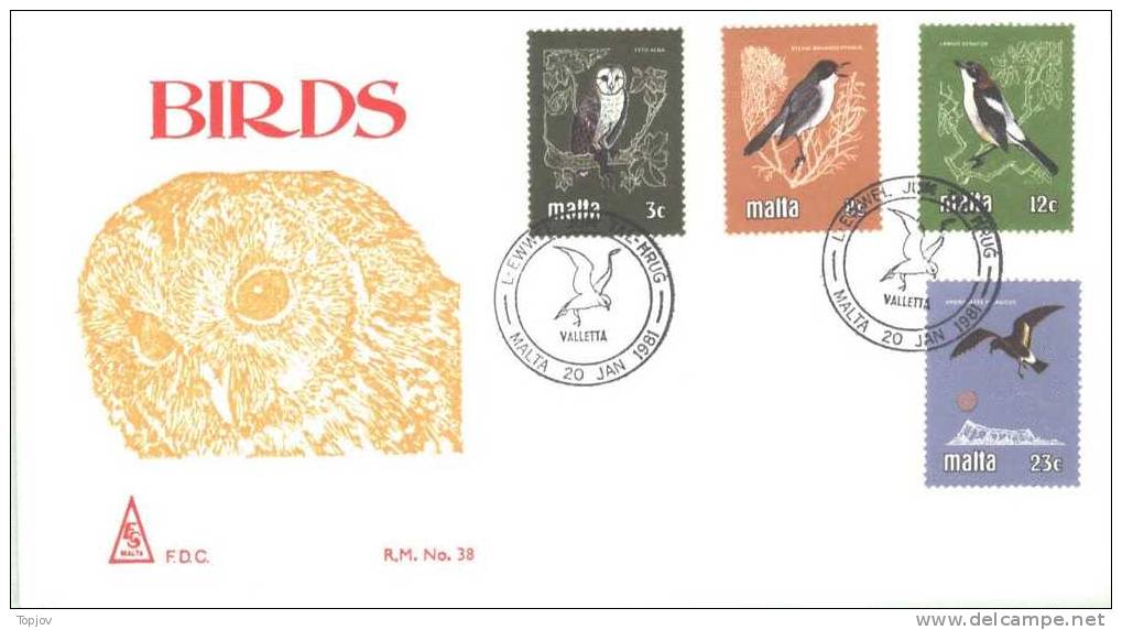 MALTA - BIRDS - OWL - FDC - 1981. - Gufi E Civette