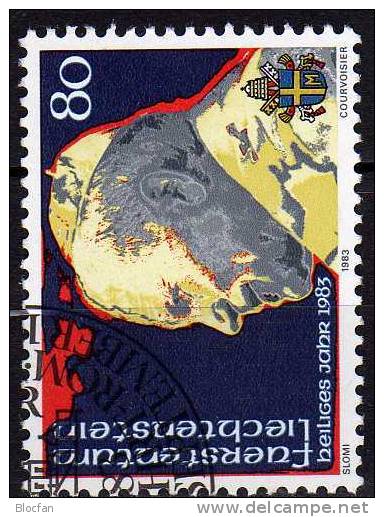 Papst Johannes Paul II. Liechtenstein 830 Als 8-Kleinbogen O 14€ Heiliger Vater In Rom FL 1983 Hb Sheetlet Bf Fürstentum - Used Stamps