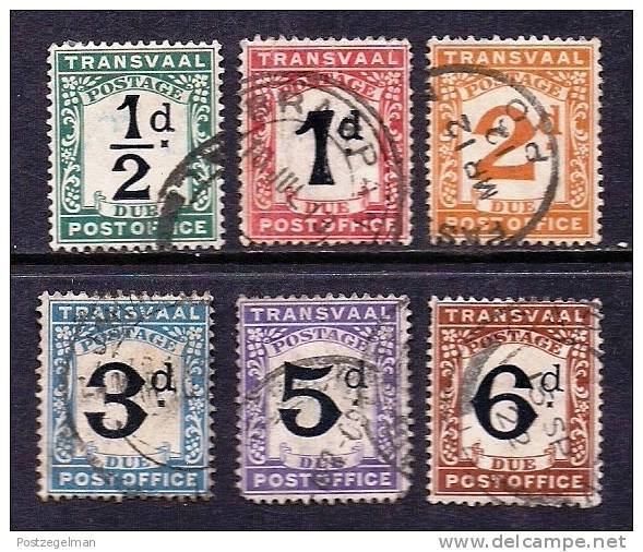 ZUID AFRIKAANSE REPUBLIEK 1904 Used Postage Due Stamp(s) 6 Values (not Complete) P1-6 - Transvaal (1870-1909)