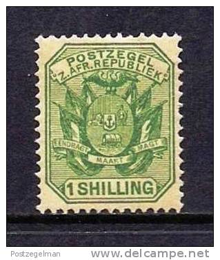 ZUID AFRIKAANSE REPUBLIEK 1895 Mint Hinged Stamp(s) 1sh Yellow Green Saccnr. 216 - Transvaal (1870-1909)