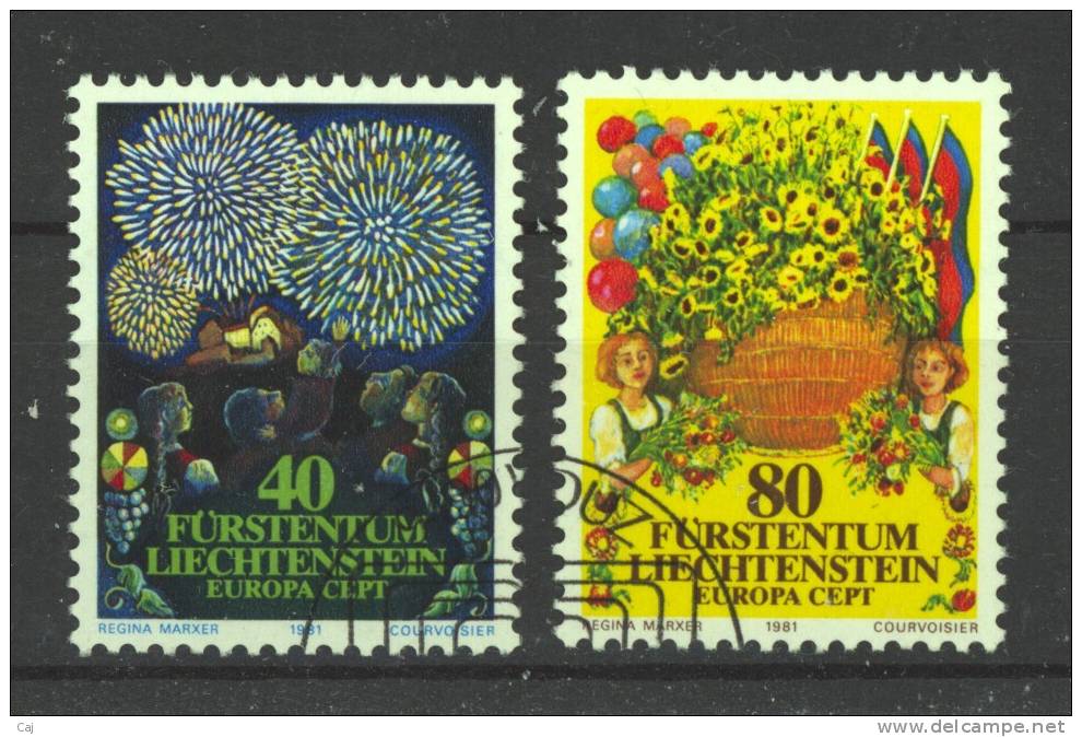 Liechtenstein  :  Yv  705-06  (o) - Usati