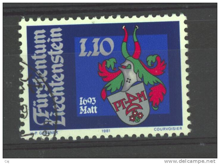 Liechtenstein  :  Yv  710  (o) - Usati