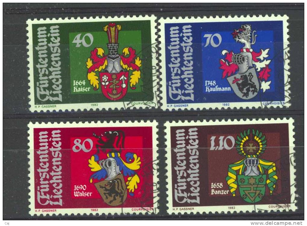 Liechtenstein  :  Yv  734-37  (o) - Used Stamps