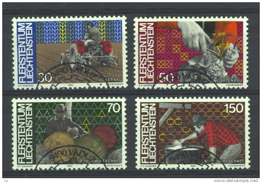 Liechtenstein  :  Yv  743-46  (o) - Used Stamps