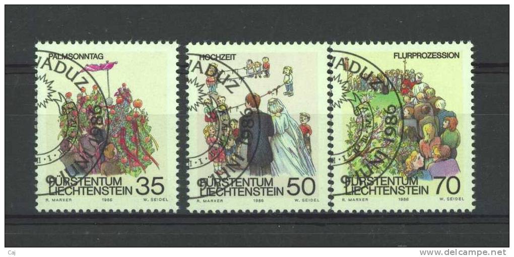Liechtenstein  :  Yv  840-42  (o) - Used Stamps
