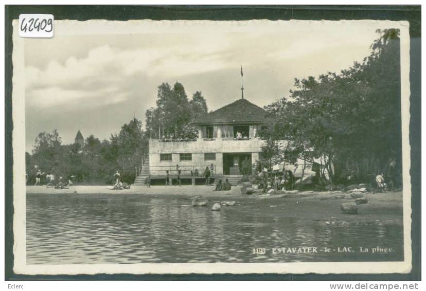 ESTAVAYER LE LAC - LA PLAGE  - TB - Other & Unclassified