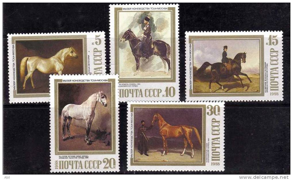 Russie 1988 N°Y.T. ; 5536 à 5540** - Unused Stamps