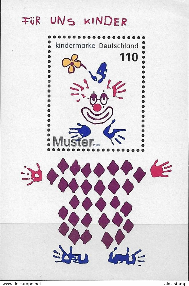 2001 AGermany Deutshland   Bl. 53 ** MNH  Für Uns Kinder - 2001-2010