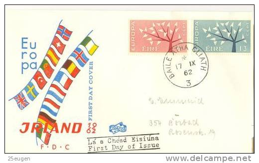 IRELAND  1962 EUROPA CEPT FDC - 1962