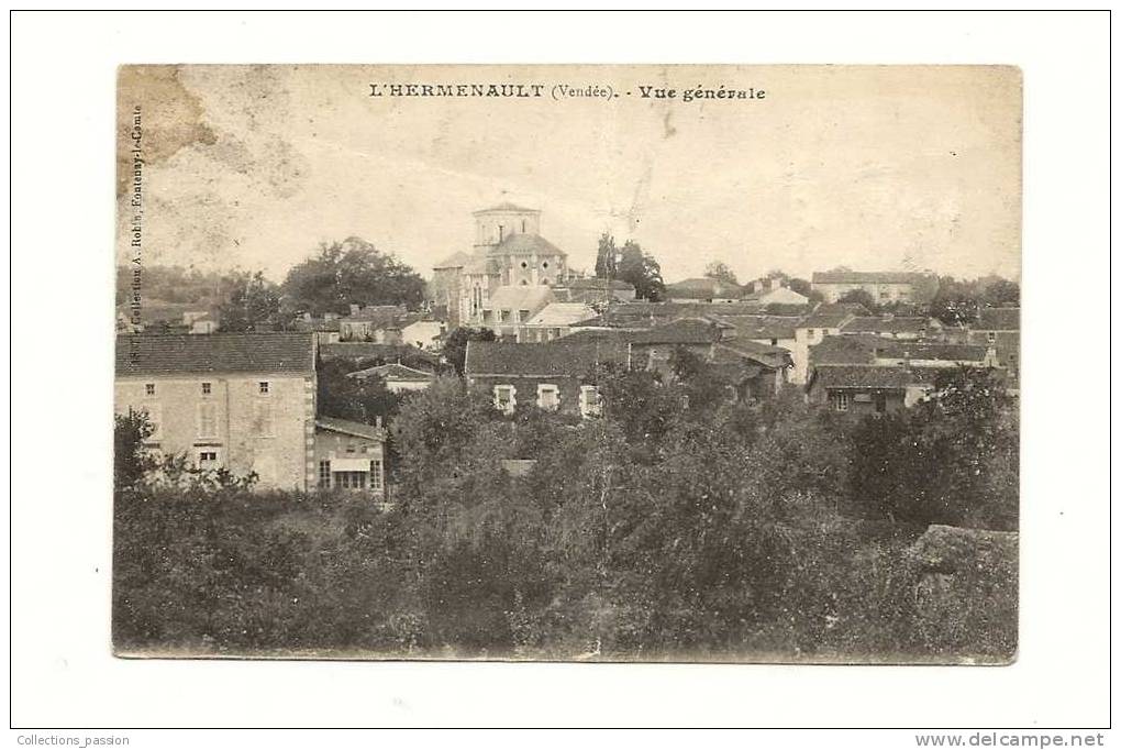 Cp, 85, L'Hermenault, Vue Générale, écrite - L'Hermenault