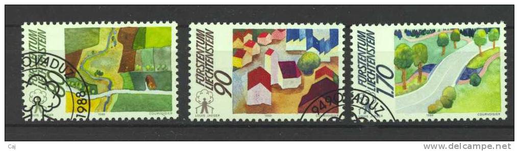 Liechtenstein  :  Yv  880-82  (o) - Gebraucht