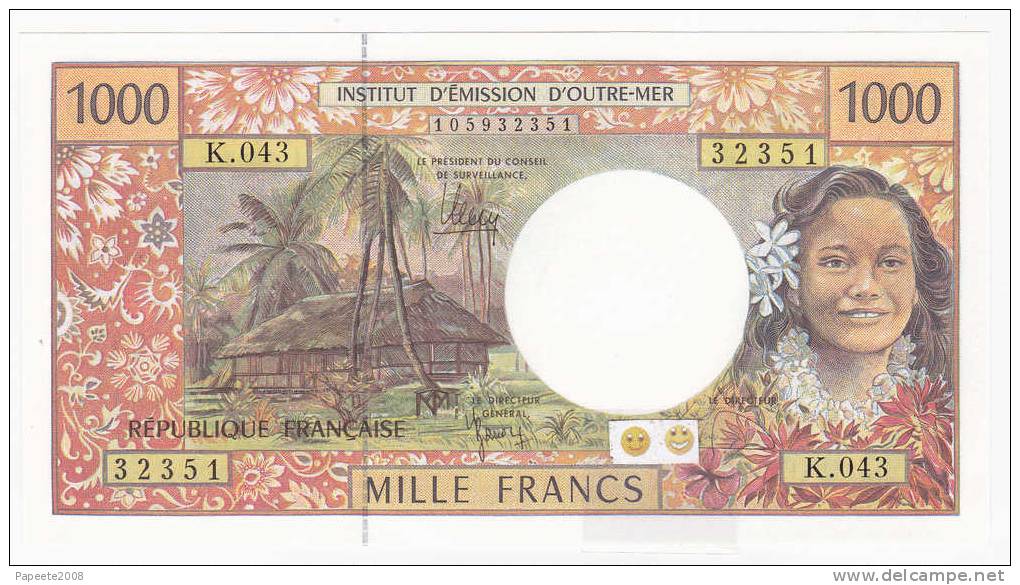Polynésie Française / Tahiti - 1000 FCFP - K.043 / 2011 / Signatures Barroux-Noyer-Besse - Neuf / Jamais Circulé - Territoires Français Du Pacifique (1992-...)