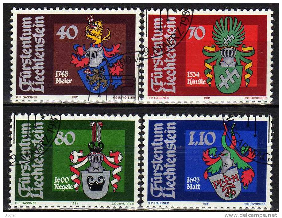 Jahr 1981 Folklore Wappen Fürst Pfadfinder Behinderte Theodul Moose Christmas Liechtenstein O 20€ Set From Fürstentum - Verzamelingen