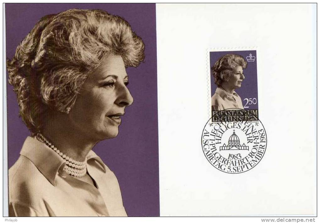 LIECHTENSTEIN 1983 CM YT 770 Mi. 829  " Princesse Gina De LIECHTENSTEIN " ( 41 ) + Prix Dégressif. - Cartes-Maximum (CM)