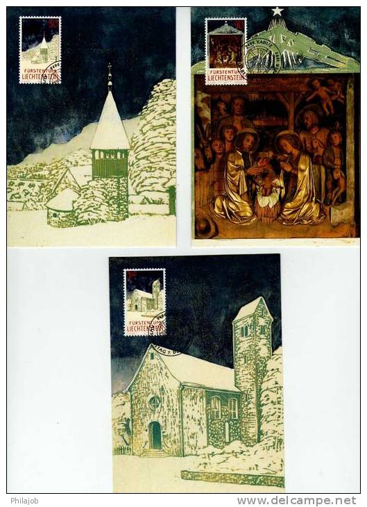 LIECHTENSTEIN NOEL 1992 : 3 CM :  " NOEL 1992 : CHAPELLE SAINTE MARIE " ( 110 ) + Prix Dégressif. - Kirchen U. Kathedralen