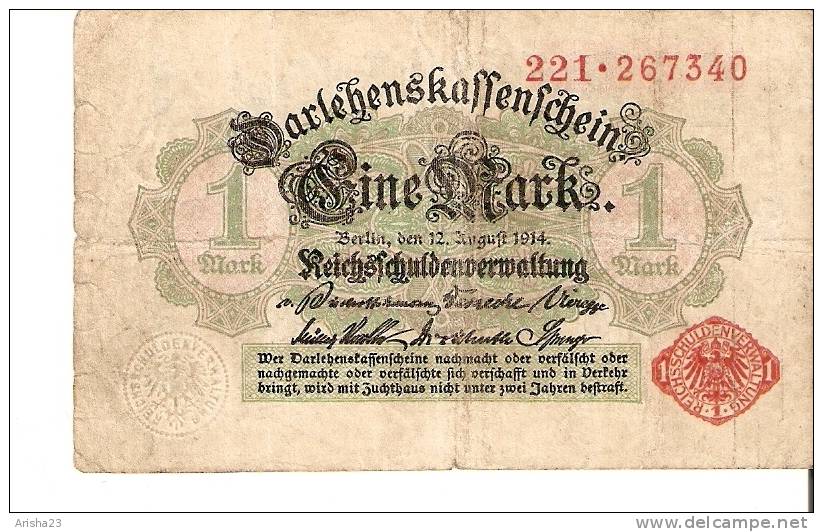 FA. Germany,  1 Mark 1914 - Ser. 221 . 267340 - Sonstige & Ohne Zuordnung