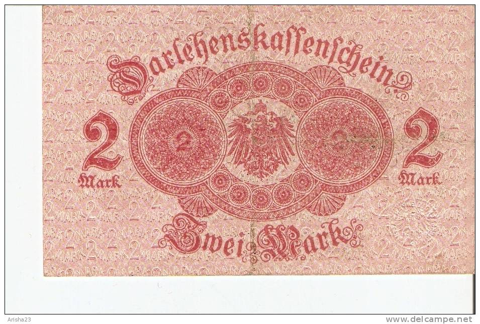 FA. Germany, Berlin 2 Mark 1914 - Ser. 198 . 571363 - 2 Mark