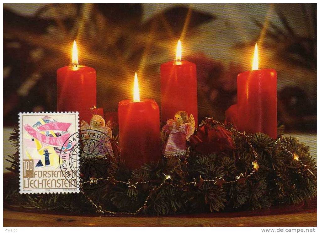 LIECHTENSTEIN 1994 CM N° YT 1039 :  " NOEL 1994" ( 128 ) + Prix Dégressif. - Maximum Cards