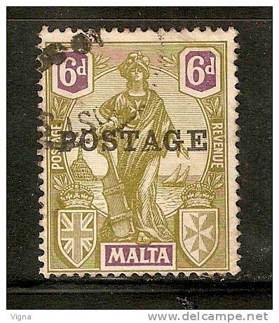 MA159 - MALTA - : Unificato N. 111 - Usato - Allegoria - Malta