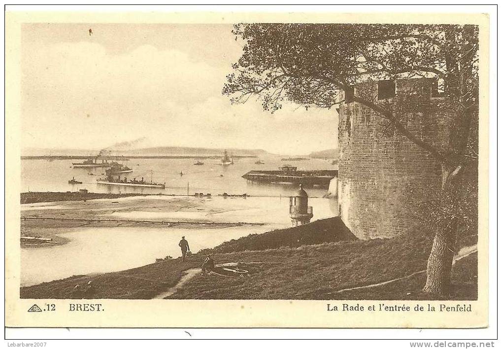 12 - BREST - LA RADE ET L'ENTREE DE LA PENFELD - Brest