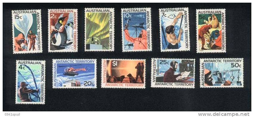 1966 1968  AAT  Australia Antartic Yvert 8-18  ** Never Hinged  Very Fine TB  Pôle Sud Polo Sud South Pole - Neufs