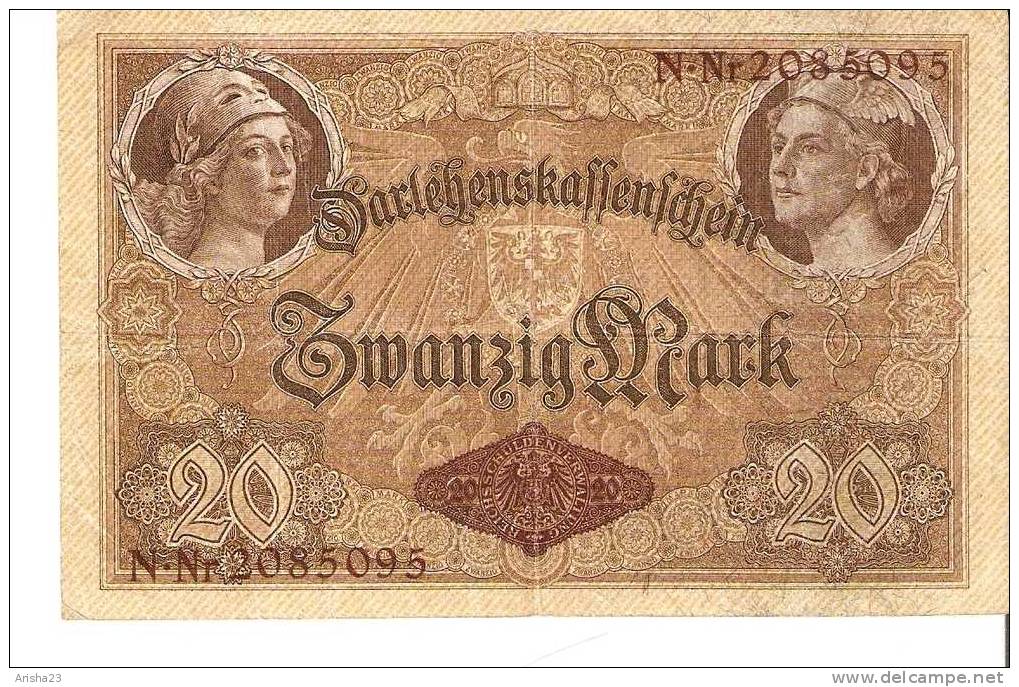 FA. Germany, 20 Mark 1914 - Ser. N.Nr.2085095 - 20 Mark