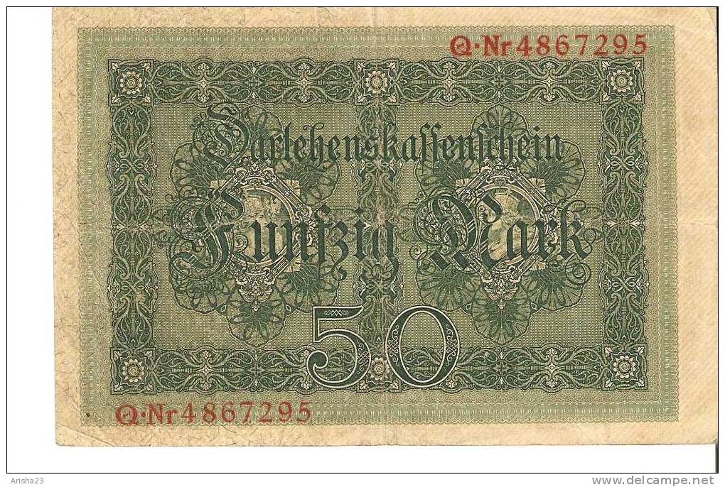 FA. Germany, Berlin 50 Mark 1914 - Ser. Q.Nr.4867295 - 50 Mark