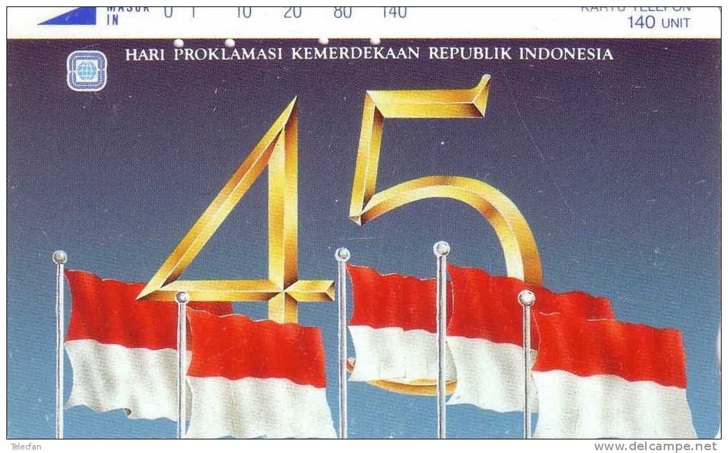 INDONESIE 45E ANNIVERSAIRE INDEPENDANCE 140U UT SUPERBE - Indonesia