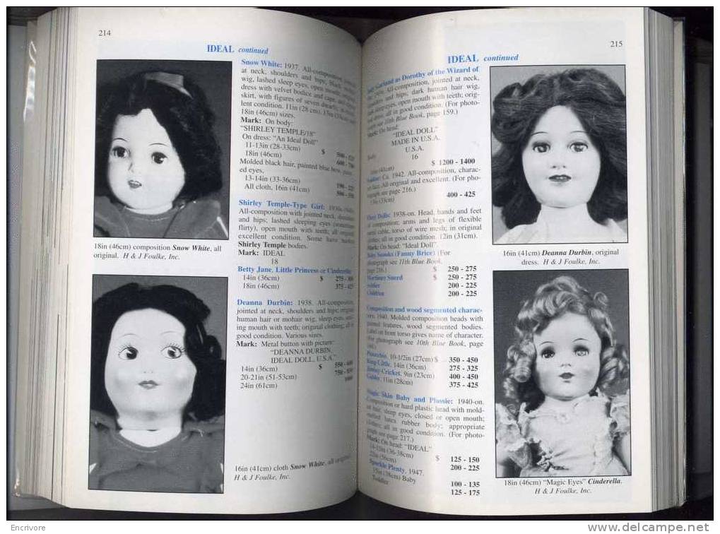 POUPEES Blue Book Dolls & Value 12th Jan Foulke Guide Indentification Collectionneur De Poupées Photos - Puppen