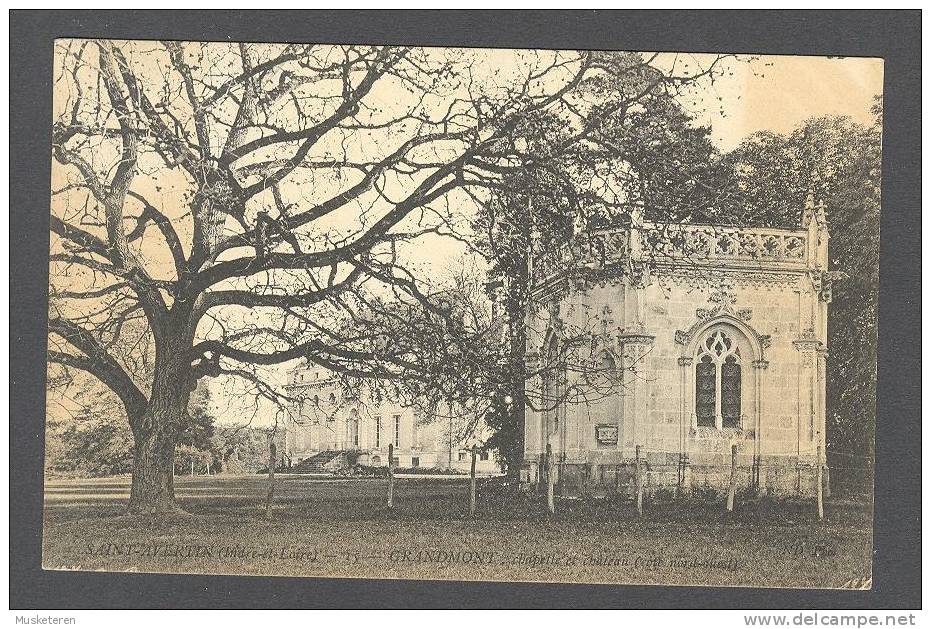 France Indre Et Loire SAINT AVERTIN Grandmont Chapelle Et Château (Cóte Nord-ouest) 1907 To Danemark (2 Scans) - Saint-Avertin