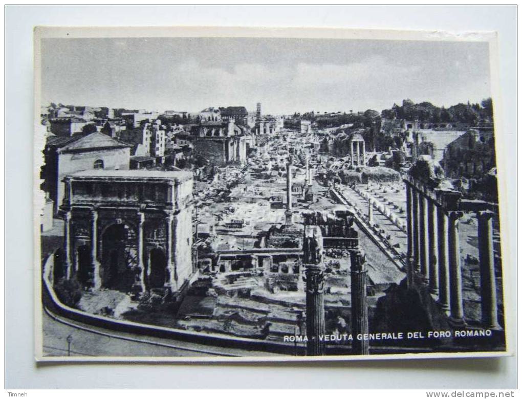 CPA.2 Cartes-ROMA-COLOSSEO DA LABINICA-VEDUTA GENERALE DEL FORO ROMANO-1948 Ed.Venesi- - Coliseo