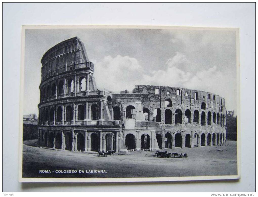 CPA.2 Cartes-ROMA-COLOSSEO DA LABINICA-VEDUTA GENERALE DEL FORO ROMANO-1948 Ed.Venesi- - Kolosseum